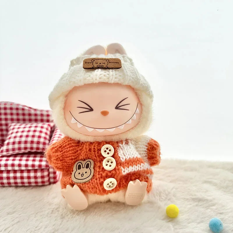 Labubu 3.0 Outfit – Cute Bear Sweater + Hat (Energy Series Ropa)