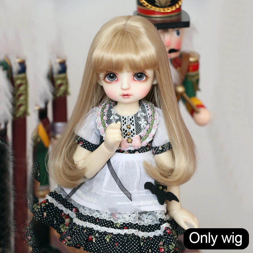 Labubu Doll Wig – Soft High-Temp Fiber Hair for 15–23cm BJD Dolls