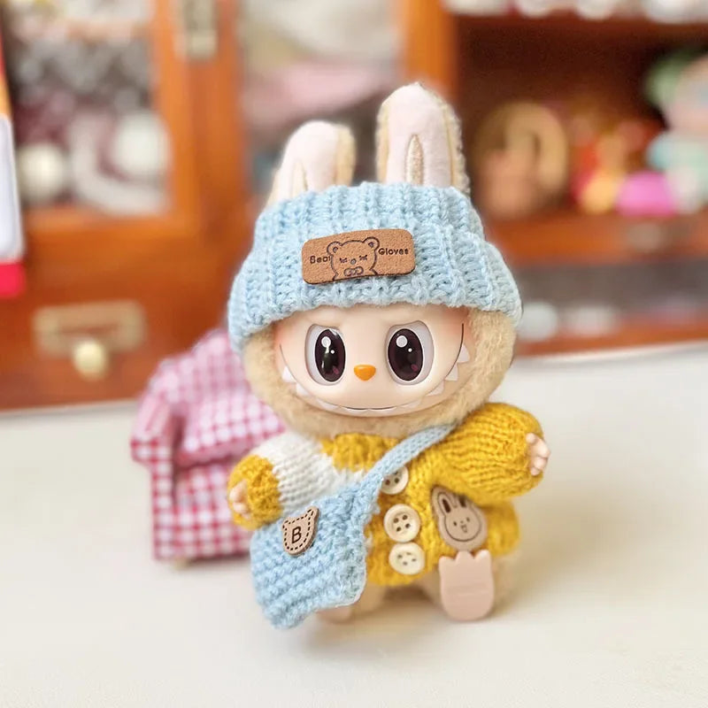 Labubu 3.0 Outfit – Cute Bear Sweater + Hat (Energy Series Ropa)