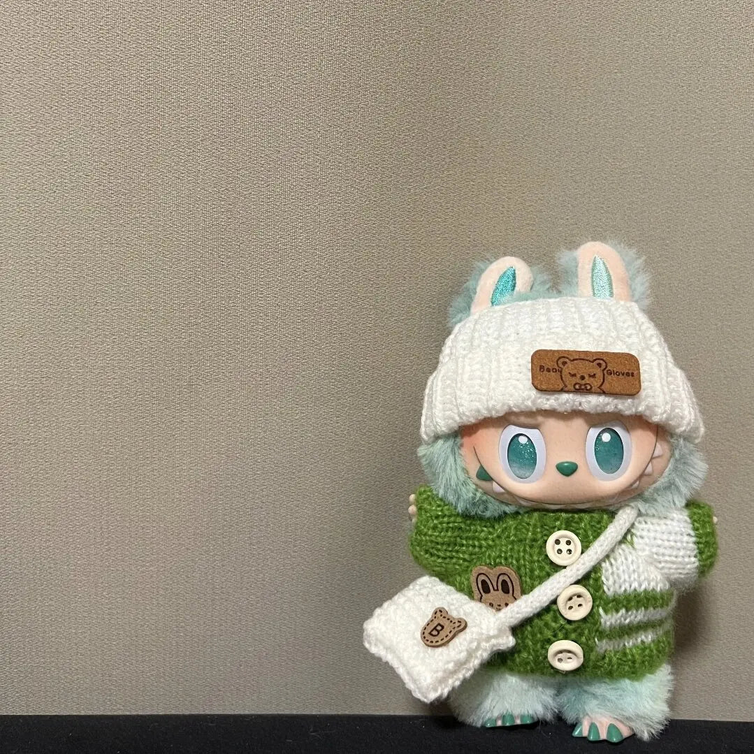 Labubu 3.0 Outfit – Cute Bear Sweater + Hat (Energy Series Ropa)