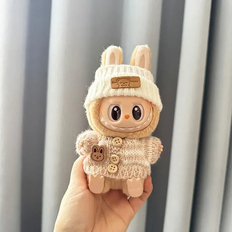Labubu 3.0 Outfit – Cute Bear Sweater + Hat (Energy Series Ropa)