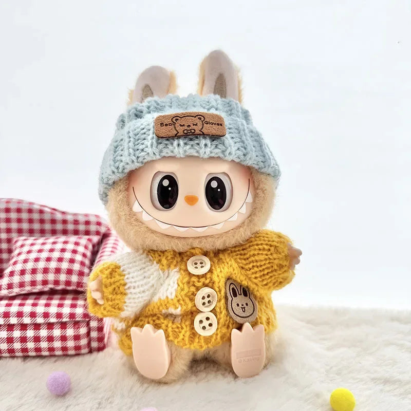 Labubu 3.0 Outfit – Cute Bear Sweater + Hat (Energy Series Ropa)