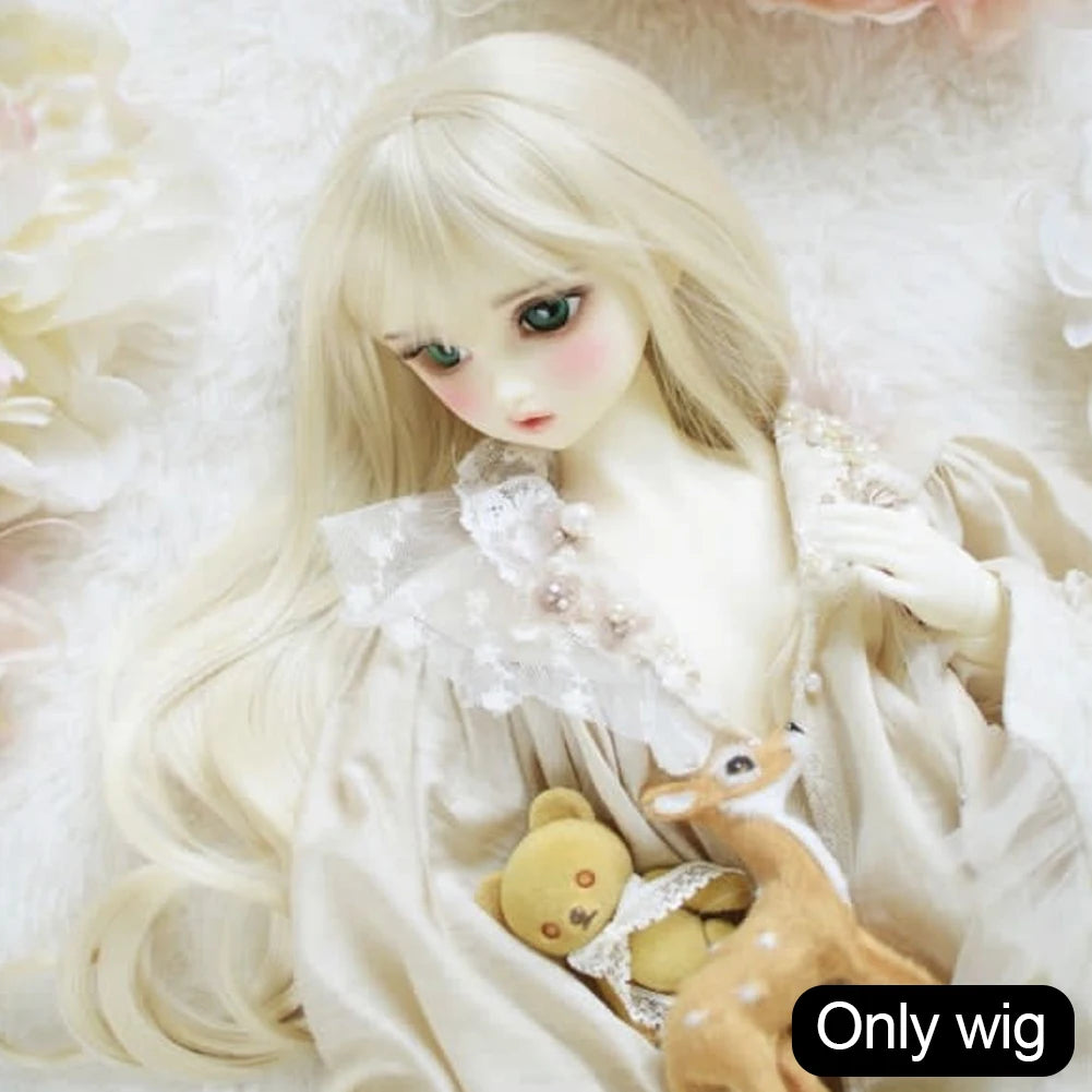 Labubu Doll Wig – Soft High-Temp Fiber Hair for 15–23cm BJD Dolls