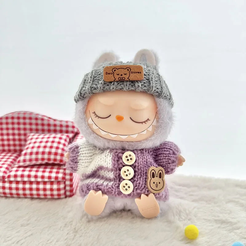 Labubu 3.0 Outfit – Cute Bear Sweater + Hat (Energy Series Ropa)
