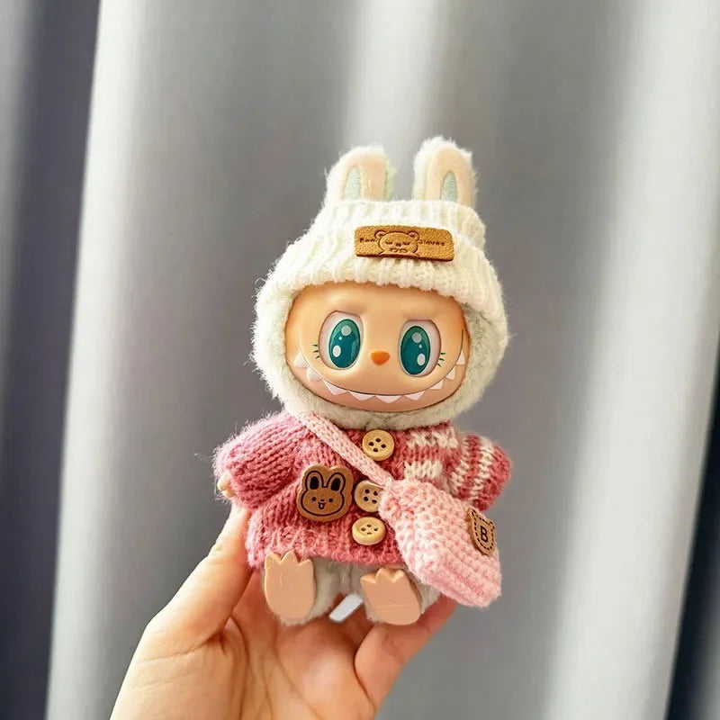 Labubu 3.0 Outfit – Cute Bear Sweater + Hat (Energy Series Ropa)