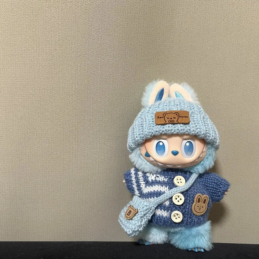 Labubu 3.0 Outfit – Cute Bear Sweater + Hat (Energy Series Ropa)