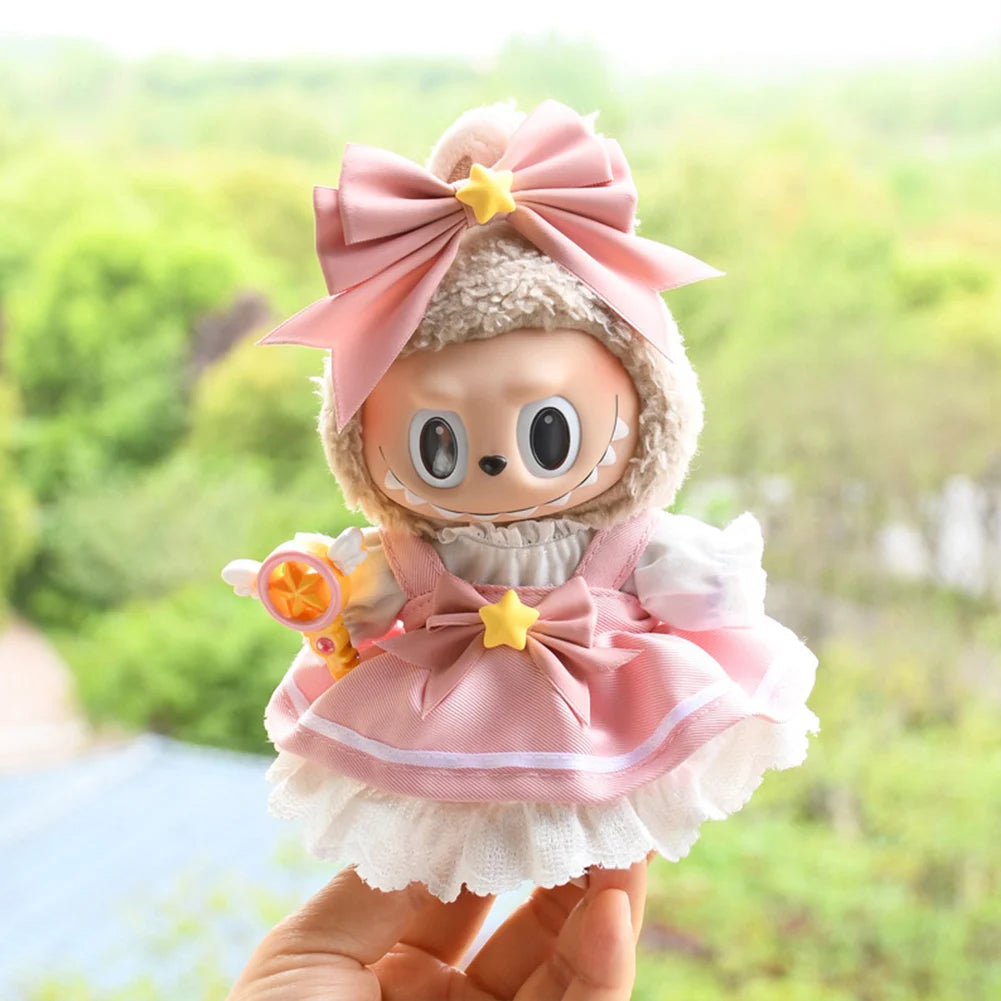Labubu Kpop Outfit – 17cm Mini Doll Macaron Clothing Gift Set