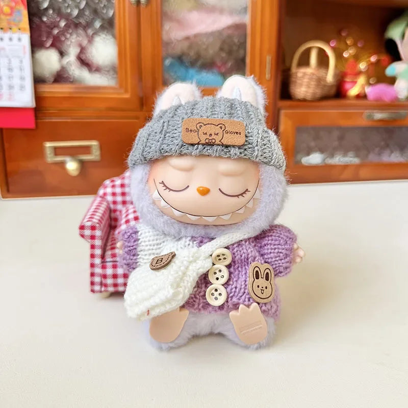 Labubu 3.0 Outfit – Cute Bear Sweater + Hat (Energy Series Ropa)