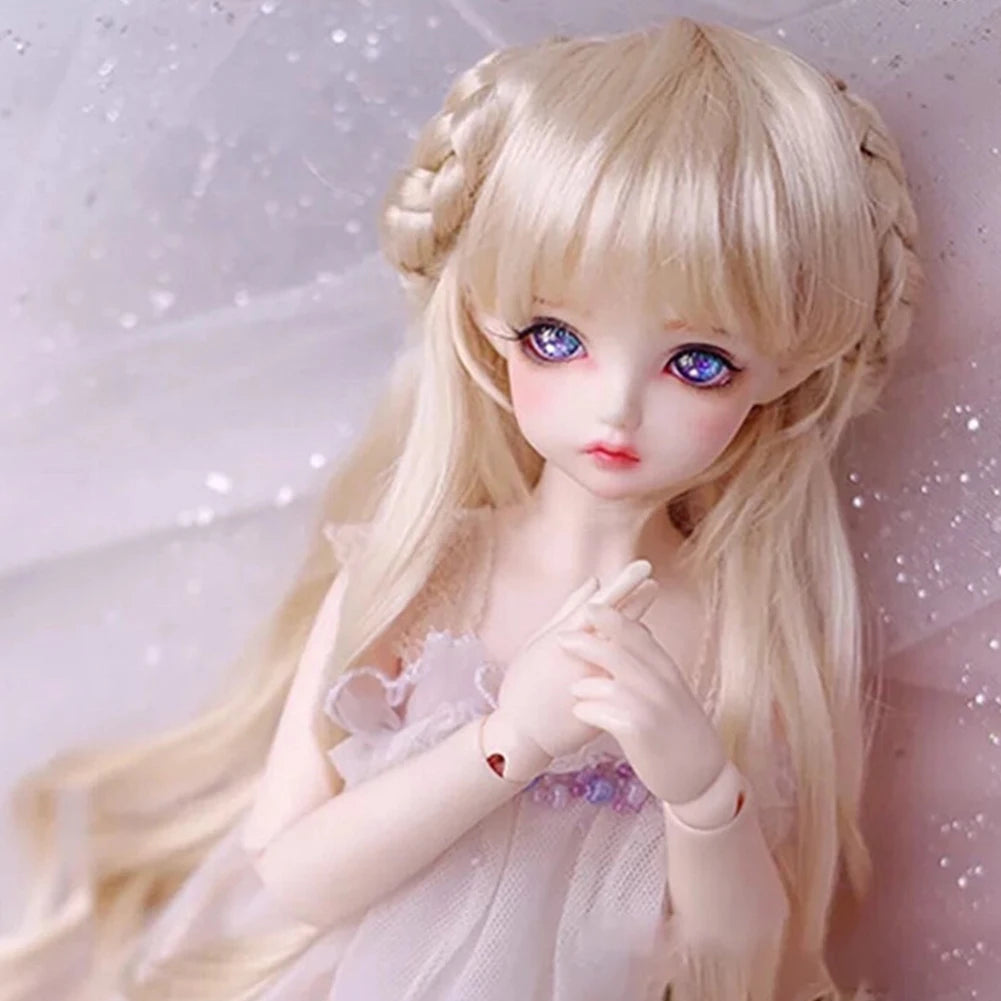 Labubu Doll Wig – Soft High-Temp Fiber Hair for 15–23cm BJD Dolls