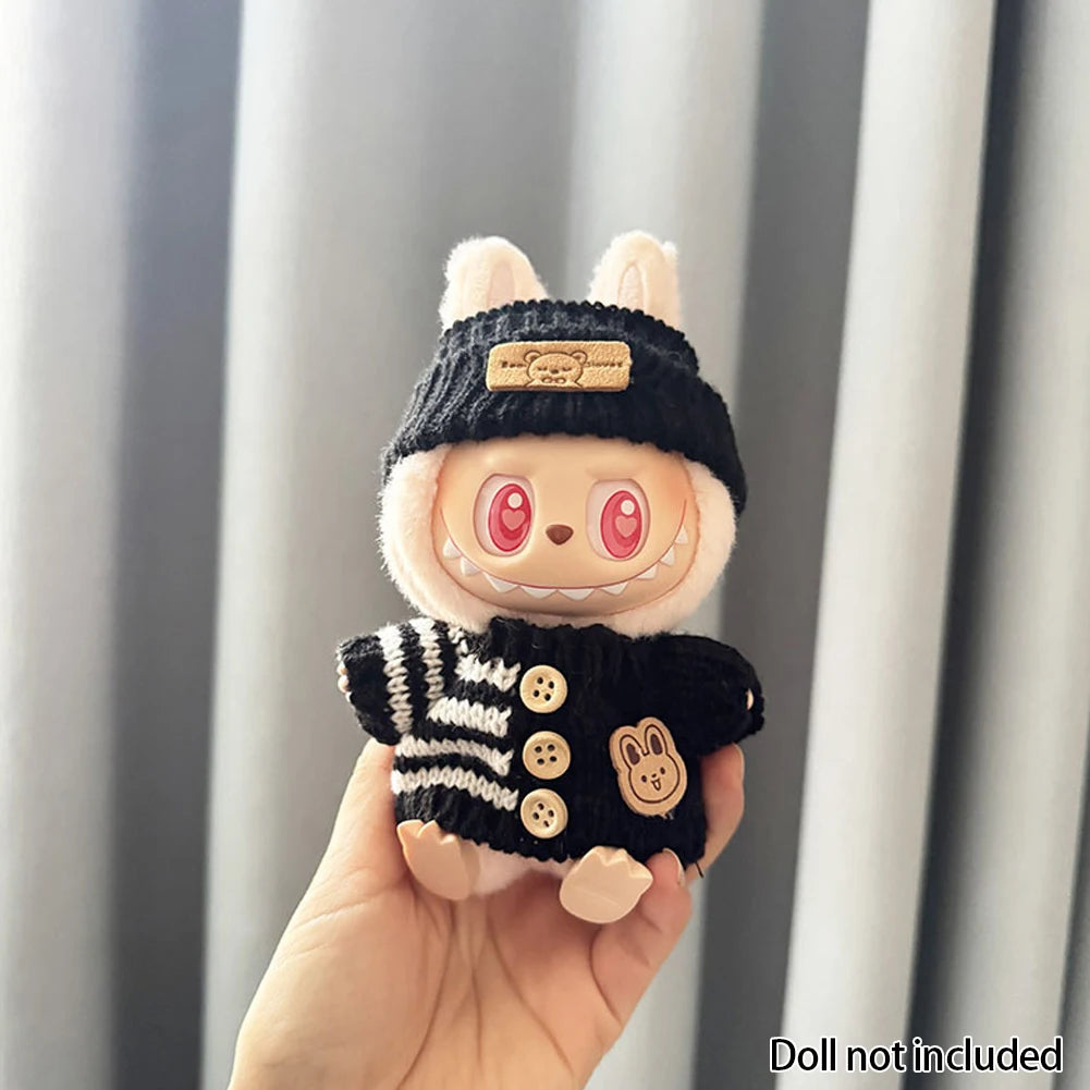Labubu 3.0 Outfit – Cute Bear Sweater + Hat (Energy Series Ropa)