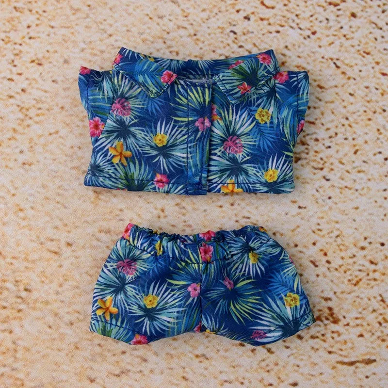 Labubu Doll Clothes – Summer Beach Set for 15/17cm Vinyl Dolls