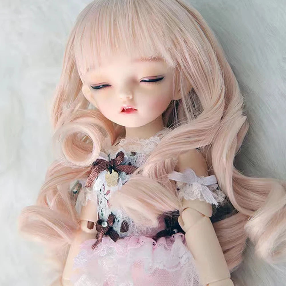 Labubu Doll Wig – Soft High-Temp Fiber Hair for 15–23cm BJD Dolls