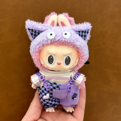 Labubu Doll Clothes – Multi-Style Casual Suit for 15–17cm Plush