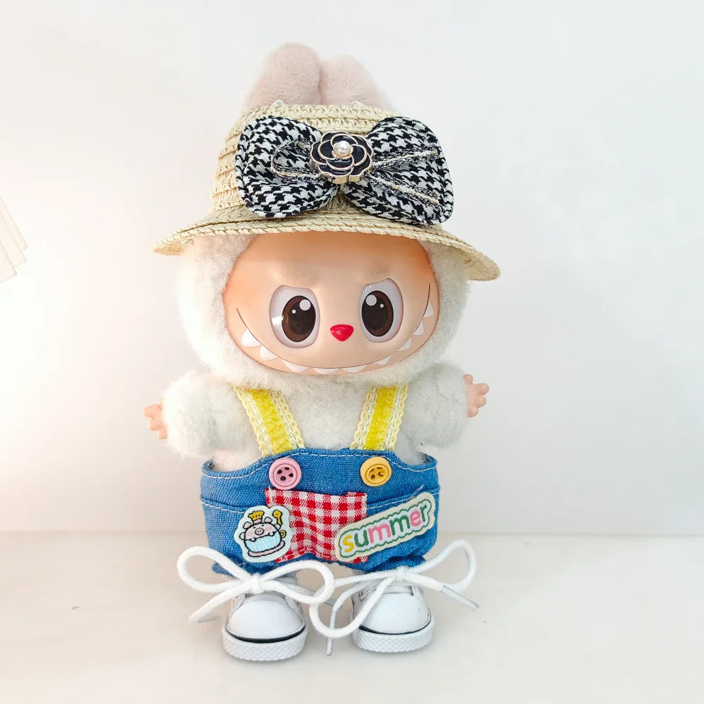 Labubu Doll Clothing Academy Cool Shadow Uniform Set 17cm Plush Doll Clothing Accessories Labubu I II Idol Doll Sitting Party