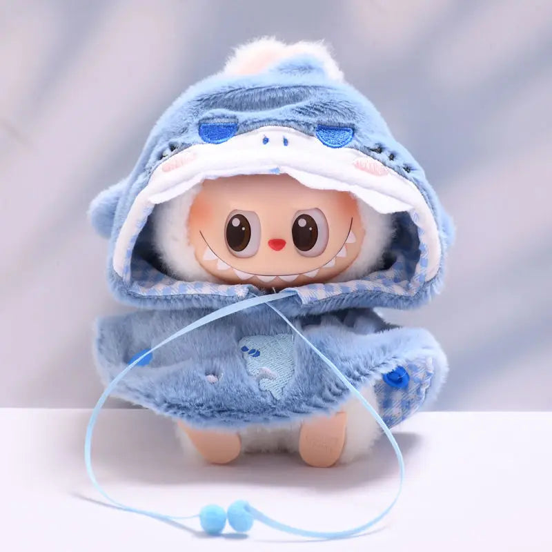 Labubu 17cm Knitted Outfit – Cute Doll Clothes Set & Keychain Gift