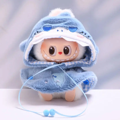 Labubu 17cm Knitted Outfit – Cute Doll Clothes Set & Keychain Gift