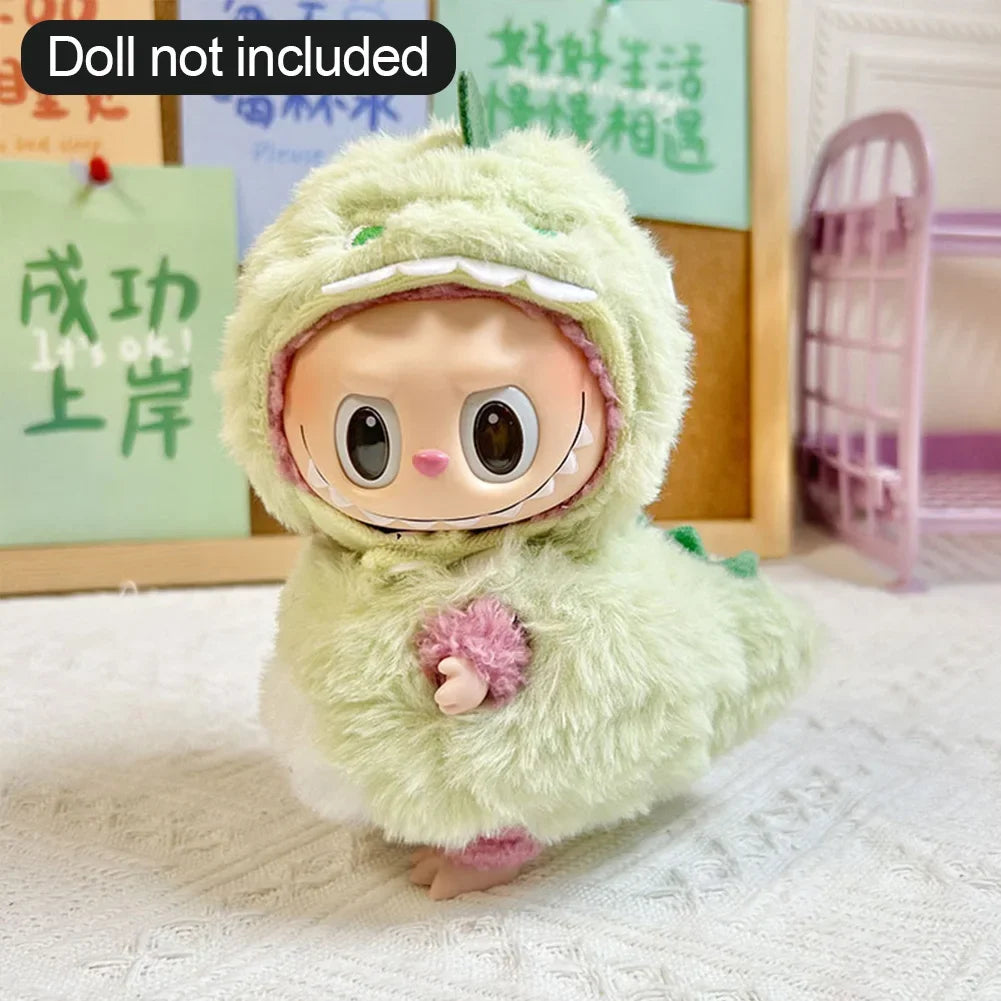 Labubu 17cm Knitted Outfit – Cute Doll Clothes Set & Keychain Gift