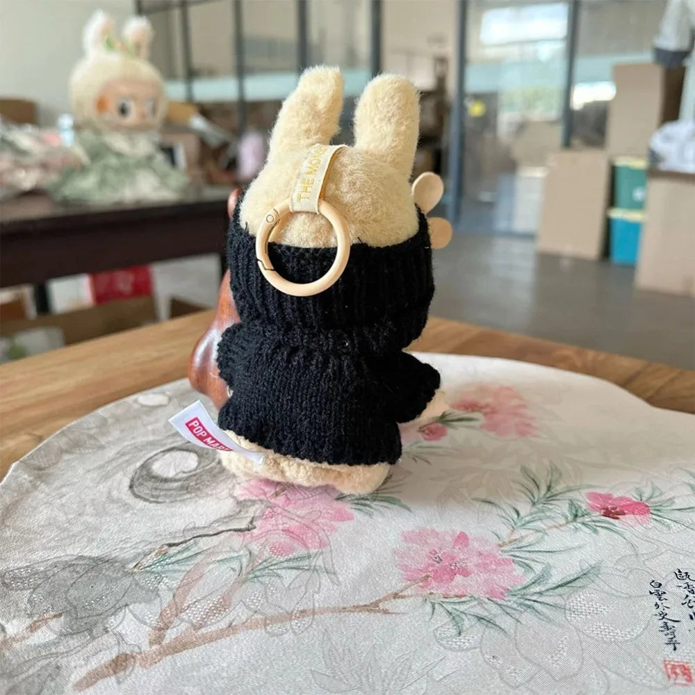 Labubu Doll Clothes – Fashion Sweater & Hat for 15–17cm Sitting Dolls