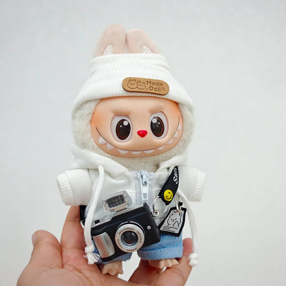 Labubu Doll Clothing Academy Cool Shadow Uniform Set 17cm Plush Doll Clothing Accessories Labubu I II Idol Doll Sitting Party