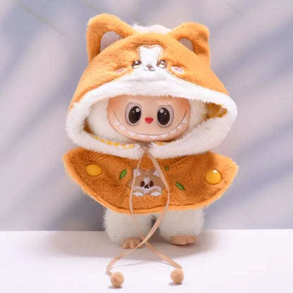 Labubu 17cm Knitted Outfit – Cute Doll Clothes Set & Keychain Gift