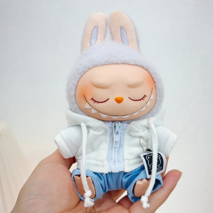 Labubu Doll Clothing Academy Cool Shadow Uniform Set 17cm Plush Doll Clothing Accessories Labubu I II Idol Doll Sitting Party
