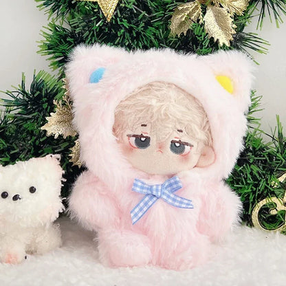 Labubu Shark Onesie – Kawaii Outfit for V1/V2 Mini Plush Dolls