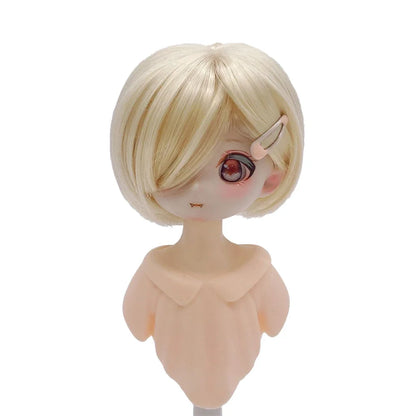 Labubu Doll Wig – Soft High-Temp Fiber Hair for 15–23cm BJD Dolls