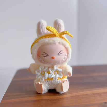 Labubu Doll Clothes – Summer Beach Set for 15/17cm Vinyl Dolls