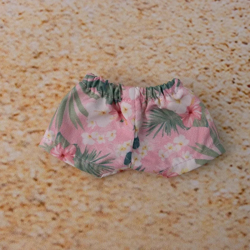 Labubu Doll Clothes – Summer Beach Set for 15/17cm Vinyl Dolls