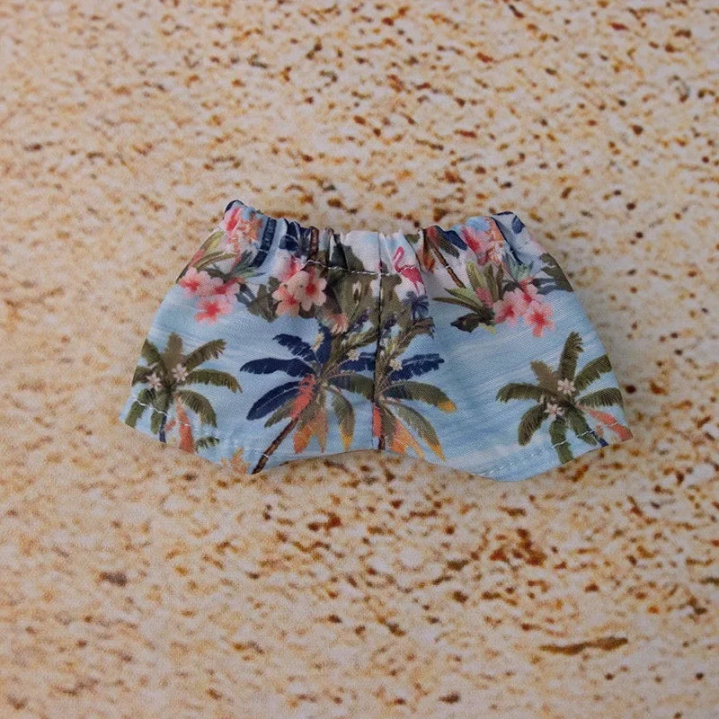 Labubu Doll Clothes – Summer Beach Set for 15/17cm Vinyl Dolls
