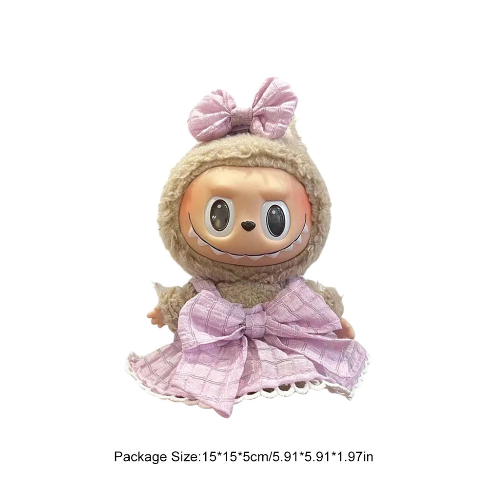 Labubu Kpop Outfit – 17cm Mini Doll Macaron Clothing Gift Set