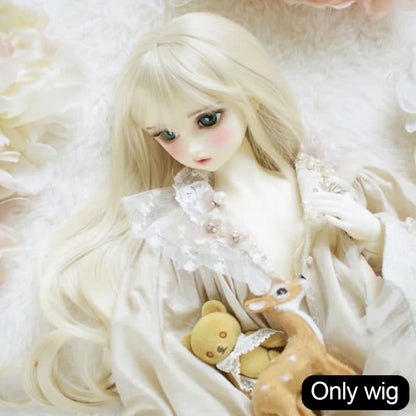 Labubu Doll Wig – Soft High-Temp Fiber Hair for 15–23cm BJD Dolls