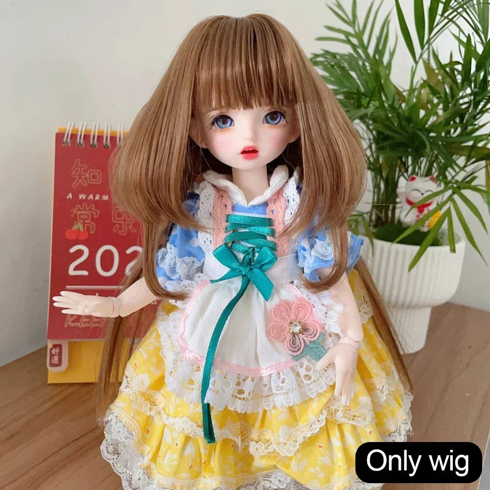 Labubu Doll Wig – Soft High-Temp Fiber Hair for 15–23cm BJD Dolls