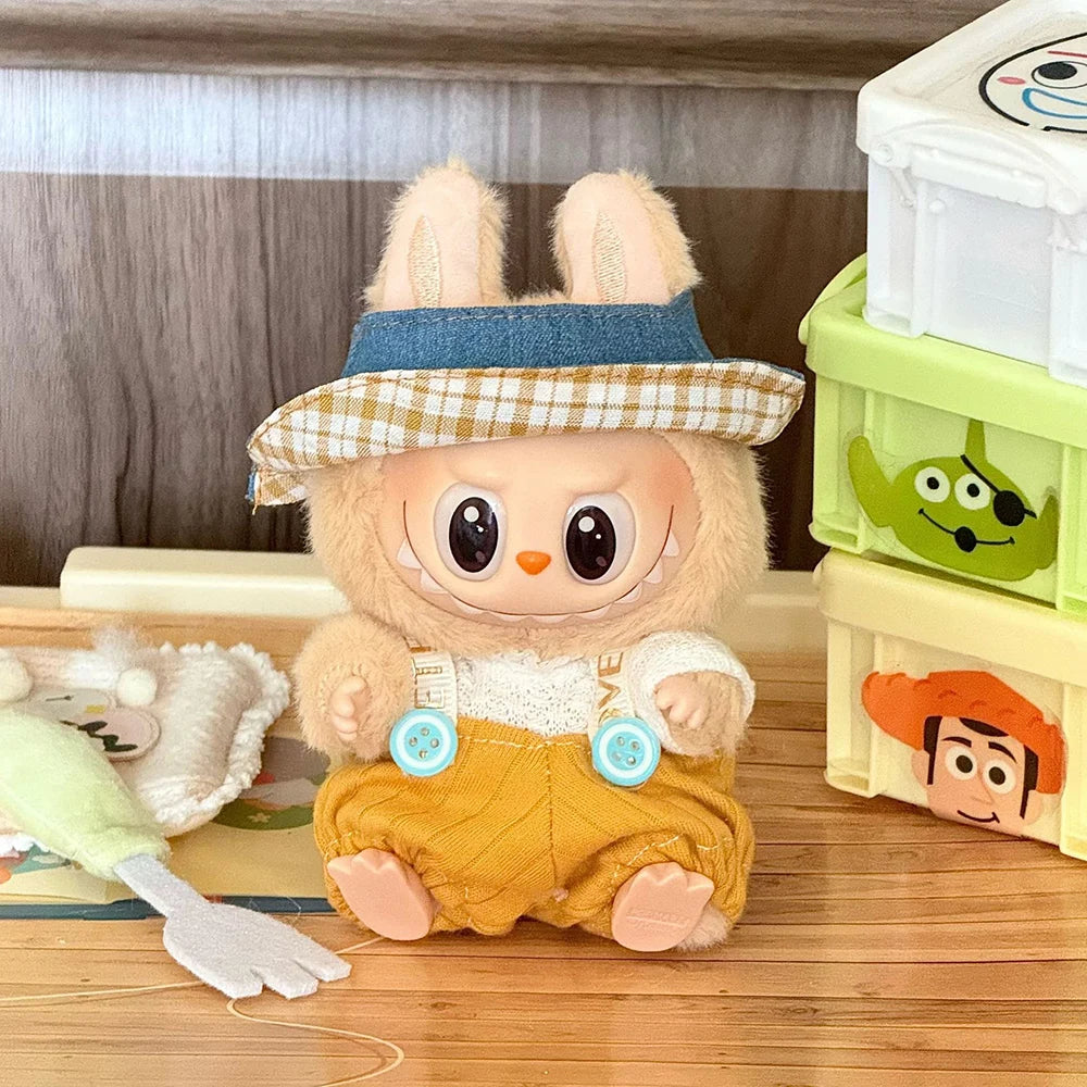 Labubu Doll Clothes – Multi-Style Casual Suit for 15–17cm Plush