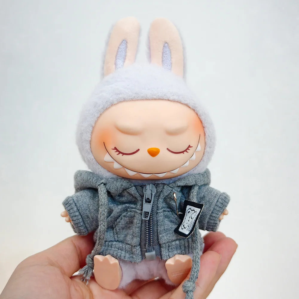 Labubu Doll Clothing Academy Cool Shadow Uniform Set 17cm Plush Doll Clothing Accessories Labubu I II Idol Doll Sitting Party