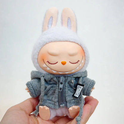 Labubu Doll Clothing Academy Cool Shadow Uniform Set 17cm Plush Doll Clothing Accessories Labubu I II Idol Doll Sitting Party