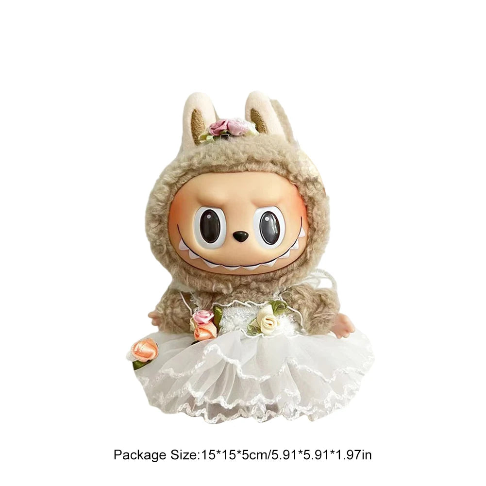 Labubu Kpop Outfit – 17cm Mini Doll Macaron Clothing Gift Set