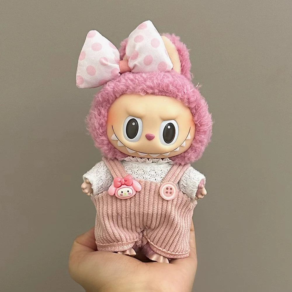 Labubu Doll Clothes – Multi-Style Casual Suit for 15–17cm Plush