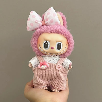 Labubu Doll Clothes – Multi-Style Casual Suit for 15–17cm Plush