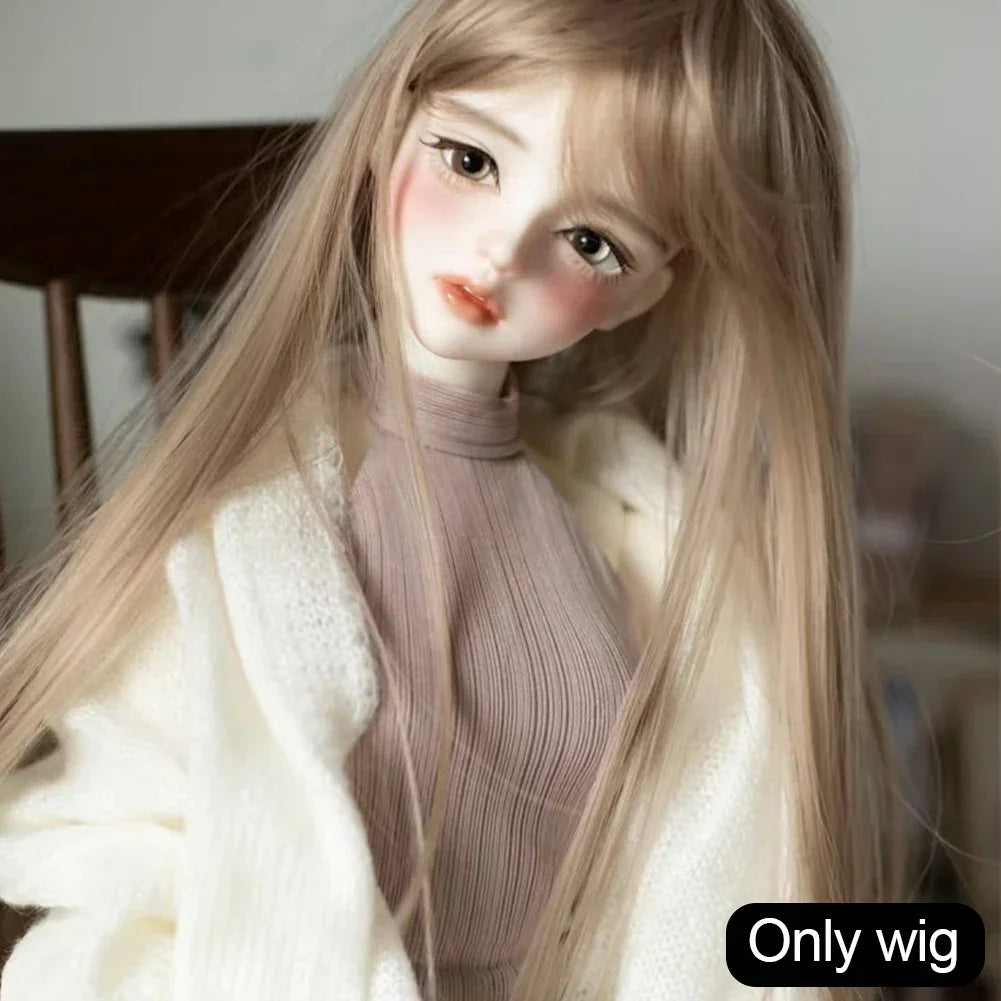 Labubu Doll Wig – Soft High-Temp Fiber Hair for 15–23cm BJD Dolls