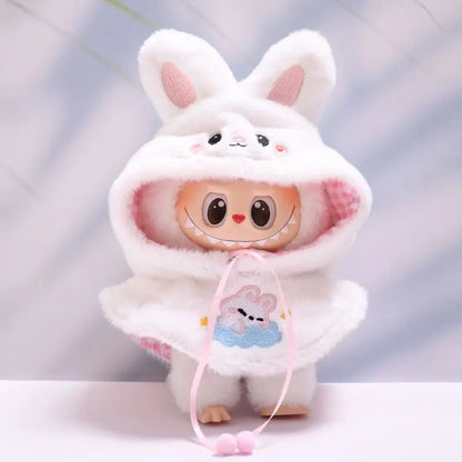 Labubu 17cm Knitted Outfit – Cute Doll Clothes Set & Keychain Gift