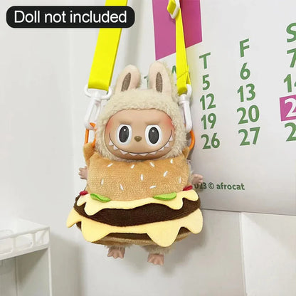 Labubu 17cm Knitted Outfit – Cute Doll Clothes Set & Keychain Gift