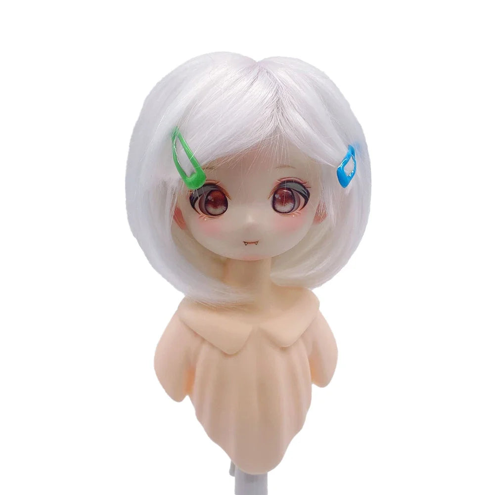 Labubu Doll Wig – Soft High-Temp Fiber Hair for 15–23cm BJD Dolls
