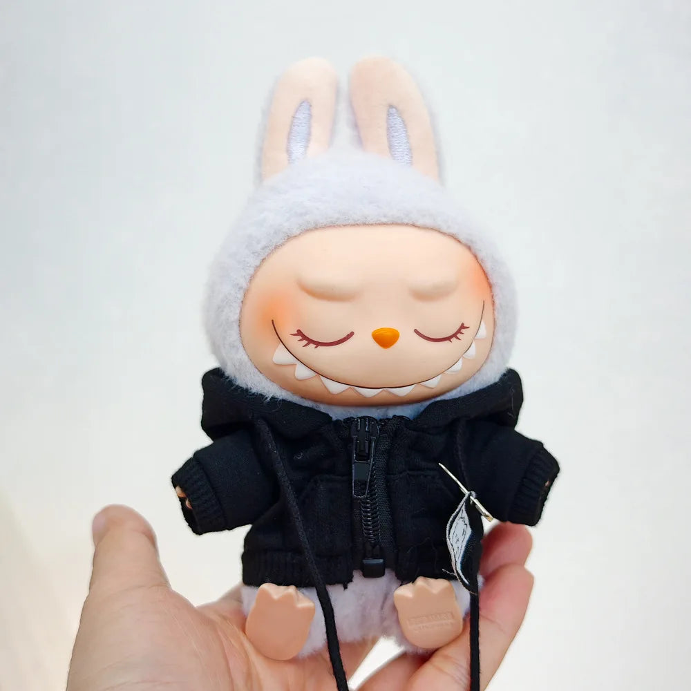 Labubu Doll Clothing Academy Cool Shadow Uniform Set 17cm Plush Doll Clothing Accessories Labubu I II Idol Doll Sitting Party