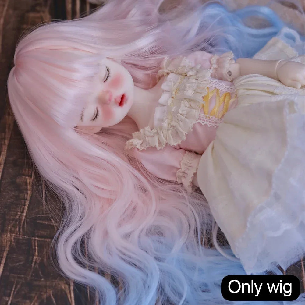 Labubu Doll Wig – Soft High-Temp Fiber Hair for 15–23cm BJD Dolls