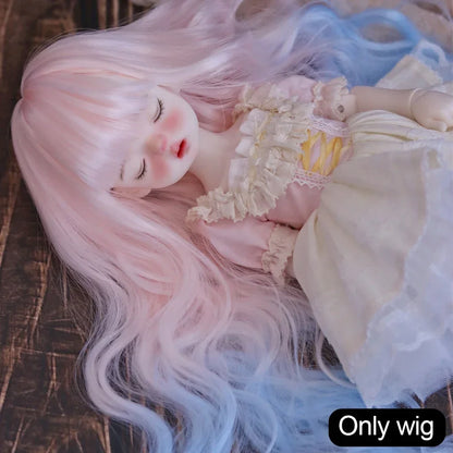 Labubu Doll Wig – Soft High-Temp Fiber Hair for 15–23cm BJD Dolls